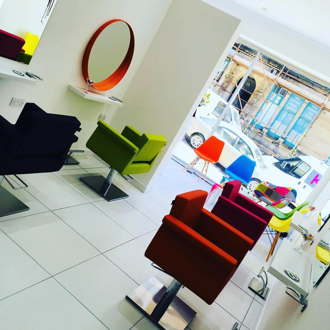 Commercial Painitng at Bespoke Hairdressers in Dunfermline